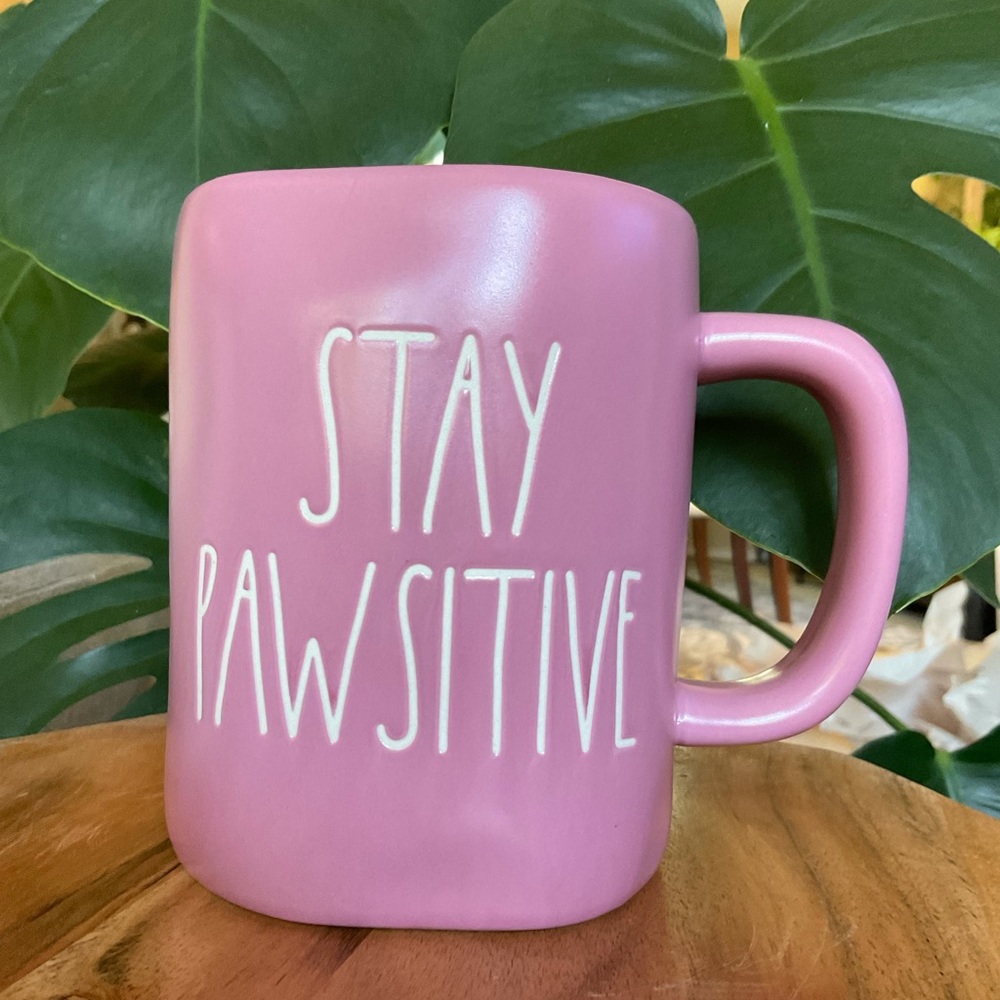 Rae Dunn STAY PAWSITIVE Coffee Tea Mug